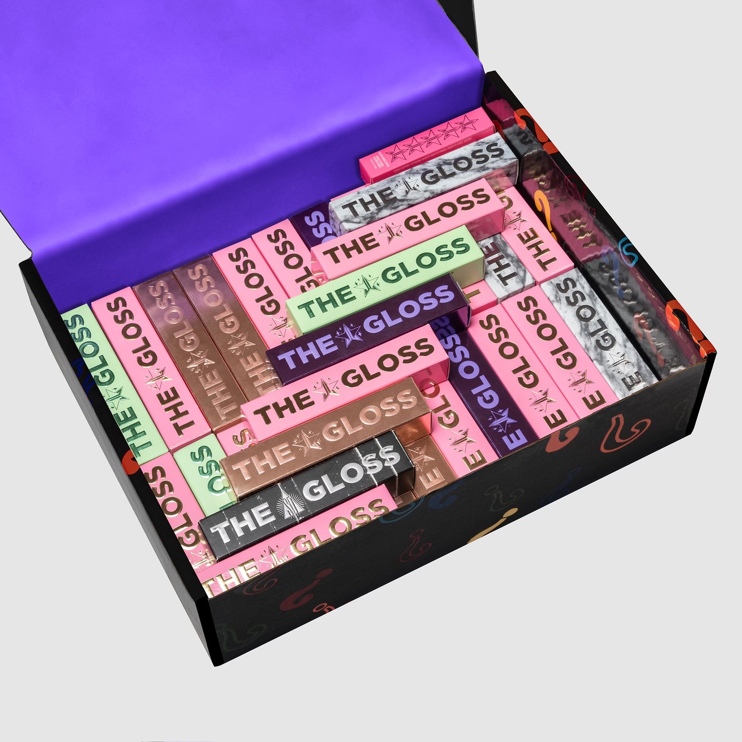 Jeffree Star Cosmetics High Glossy The Gloss Lip Gloss LIMITED EDITION Pricing Zoom Birthday Holiday Gift Box (27 pcs)
